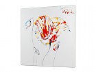 Cuadro pintado al óleo flor B