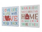 Set 2 cuadros lienzo Love and Home