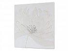 Cuadro al óleo blanco flor A
