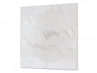 Cuadro al óleo blanco flor B