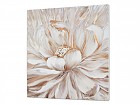 Cuadro flor blanca beige