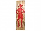 Cuadro silueta mujer madera tallada
