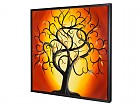 Cuadro árbol en atardecer