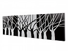 Óleo árboles blanco y negro 50X150 cm