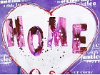 Cuadro corazón de estilo Pop texto Home Love