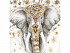 Cuadro elefante hindú decorado con abalorios