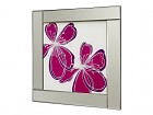 Cuadro espejo flor fucsia A