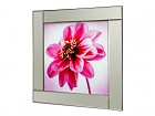 Cuadro espejo flor rosa B