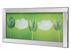 Cuadro espejo flor verde