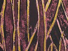 Cuadro abstracto hojas morado y dorado