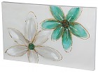Cubrecontador pintura al óleo flor verde gris