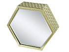 Espejo metal de pared forma pentagonal