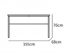 Escritorio grande moderno 155cm Rivoli