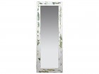 Espejo blanco decapado verde 66x167 cm