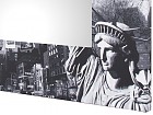 Espejo cuadrado Nueva York gris 90 cm
