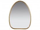 Espejo decorativo forma ovalada hierro dorado