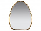 Espejo decorativo forma ovalada hierro dorado