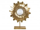 Espejo de mesa sol latón dorado vintage 34 cm