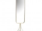 Espejo de pie con marco de hierro dorado