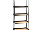 Estantería tipo escalera negra y madera