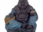 Estatua monje budista Hotei en arcilla