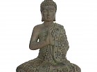 Estatua de Buda de magnesia verde en Mudra Namaskara