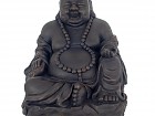 Figura de Buda feliz sentado en resina oscura