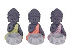 Figura de Budha bebé con portavelas lila
