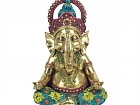Figura decorativa Ganesha meditando