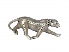 Figura de leopardo caminando con brillantes