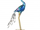 Figura decorativa pavo real colores de metal