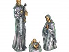 Figuras nacimiento de resina efecto metálico 3 piezas