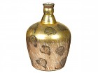 Jarrón botella dorado 25x25x35 cm