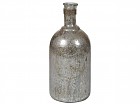 Jarrón botella plata 20x20x47 cm