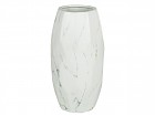 Jarrón cerámica mármol blanco 19x19x36 cm