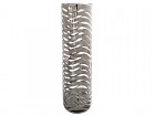 Jarrón alto de tubo cristal plata