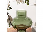 Jarrón verde de cristal