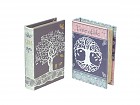 Juego de 2 cajas libro árbol de la vida