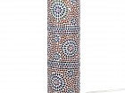 Lámpara de mesa cilindro mosaicos flores de cristal