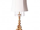 Lámpara de mesa estilo barroco y pantalla de lino