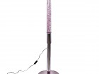 Lampara de pie purpurina rosa columna con base metal