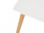 Mesa centro rectangular color blanco y roble
