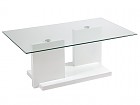 Mesa de centro blanca de MDF y cristal