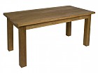 Mesa de comedor rústica de madera de teca Feng