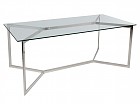 Mesa comedor acero inoxidable y vidrio Kum