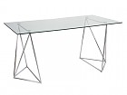 Mesa moderna de cristal y aluminio 160 cm