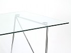 Mesa moderna de cristal y aluminio 160 cm