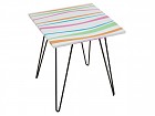 Mesa cuadrada colores retro