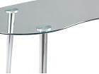 Mesa curvada escritorio de cristal y cromo