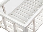 Mesa de centro de madera blanca y cristal